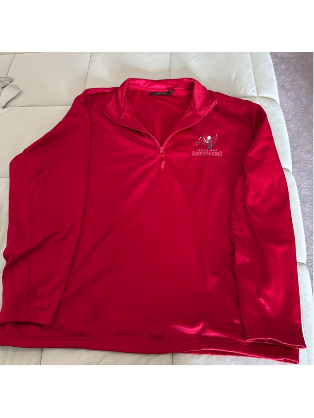 #0243 - Men's Dunbrooke Red Tampa Bay Buccaneers Quarter-Zip Sweatshirt XXL